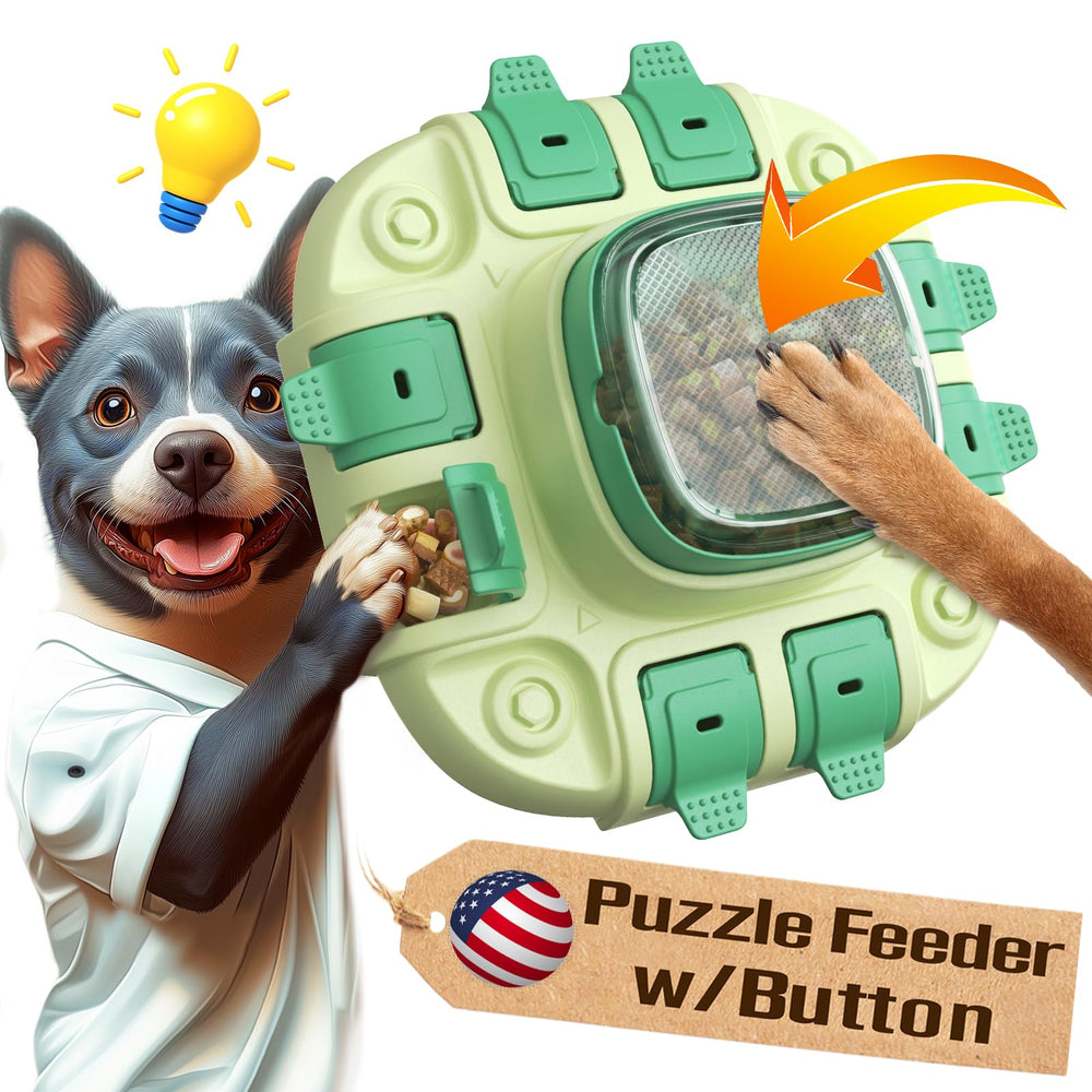 KADTC dog puzzle top view highlighting dual-level challenge for mental engagement