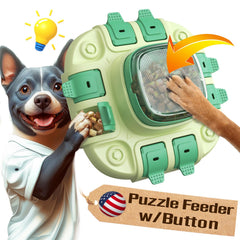 KADTC dog puzzle top view highlighting dual-level challenge for mental engagement