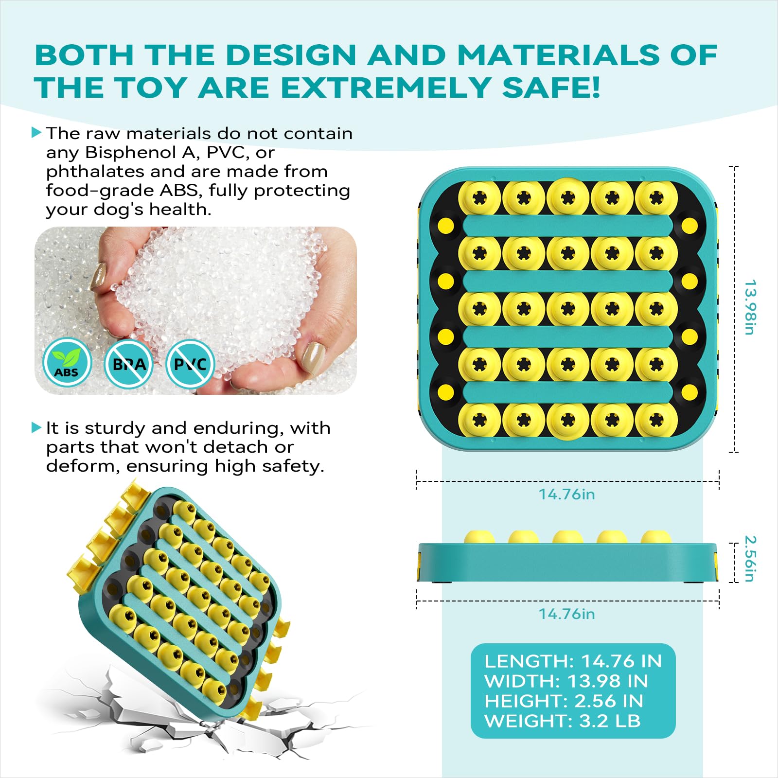 KADTC ABS BPA-free materials prioritize safety during chewing sessions.