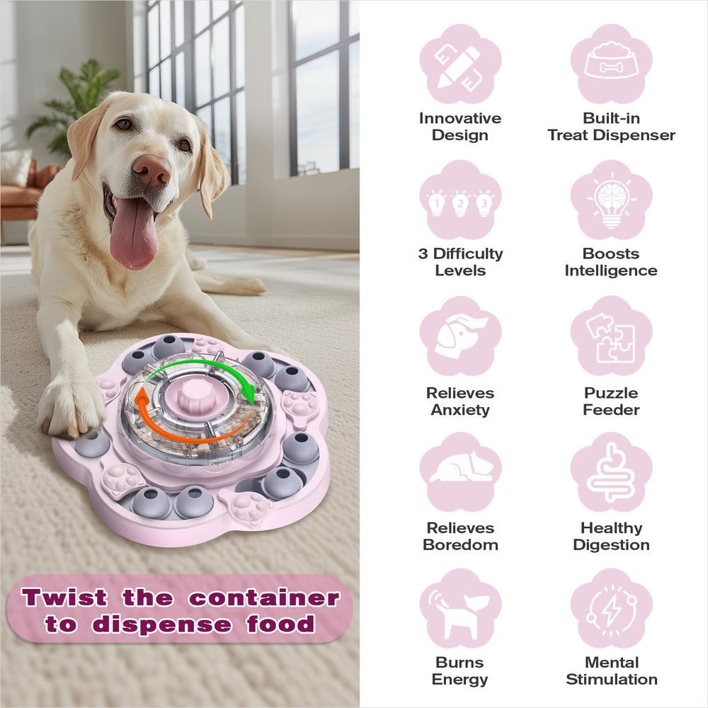 KADTC dog puzzle toy ABS-material demonstrates durable chew-resistance.