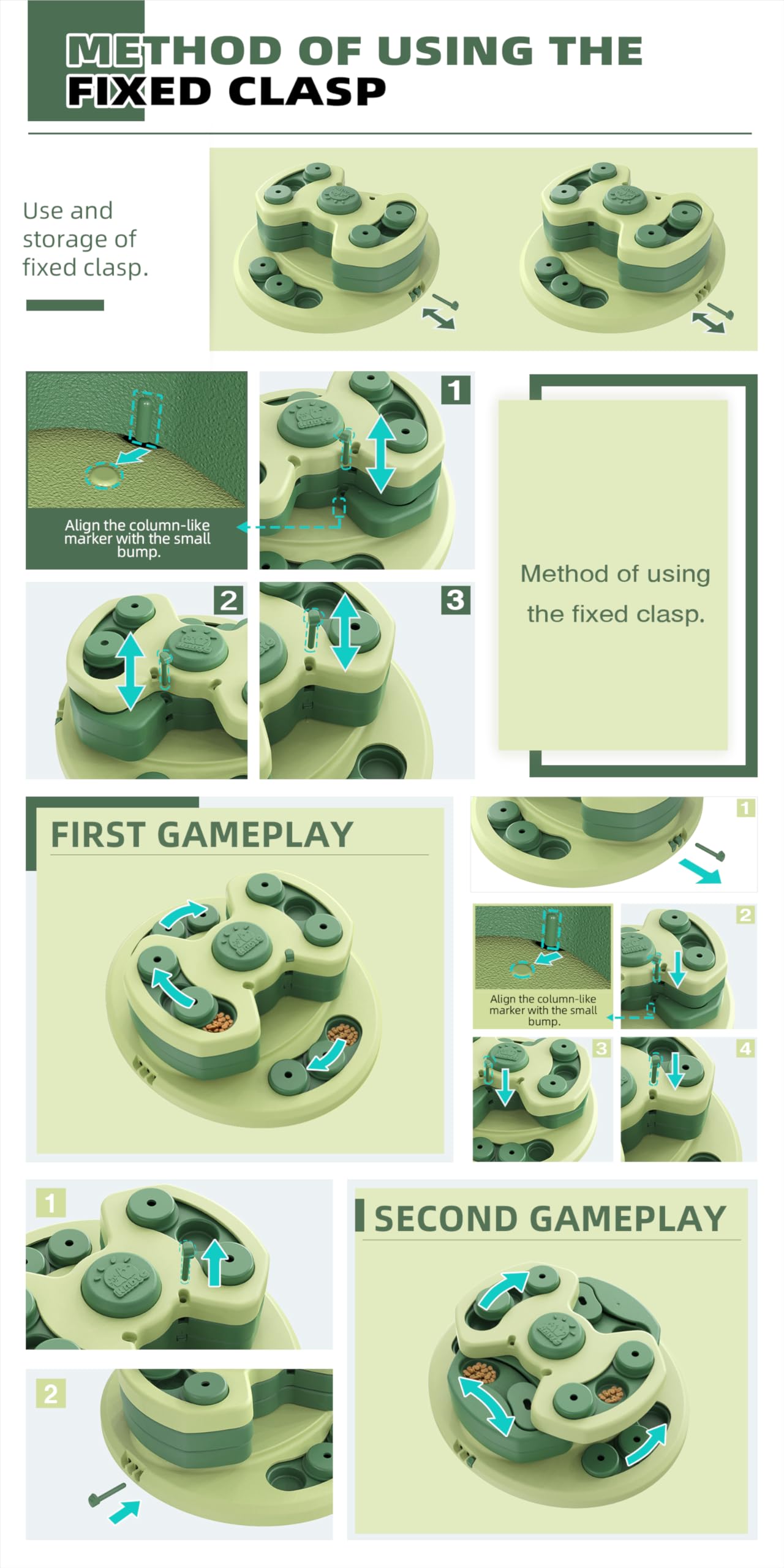 KADTC dog puzzle toy slow feeder feature with treats