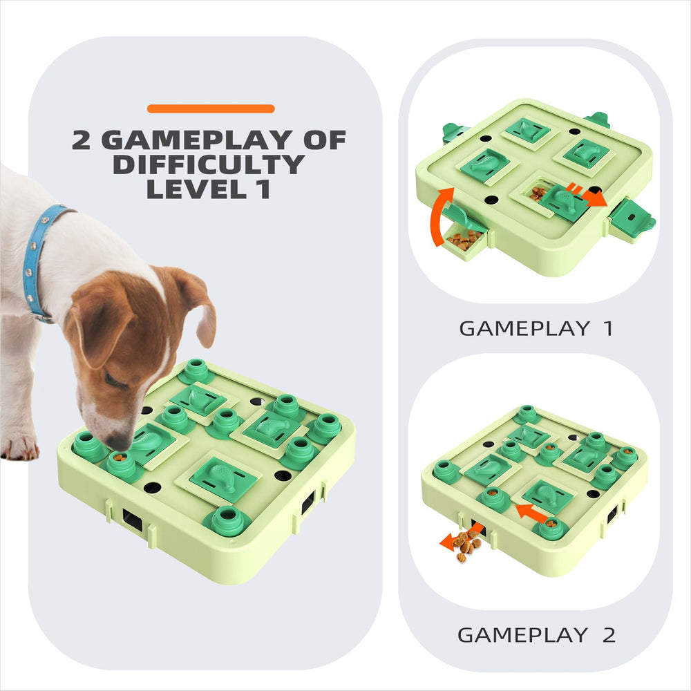 KADTC four removable flip-lid compartments highlight customizable difficulty and slow feeding