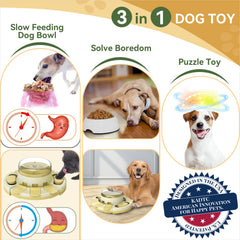 KADTC Level 2 in 1 dog puzzle toy compartments close-up shows treat access for slow feeding