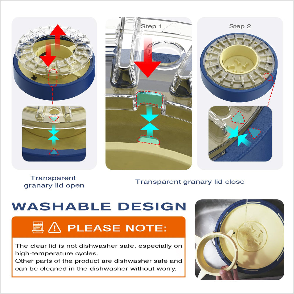 KADTC easy-clean design supports quick rinsing after meals