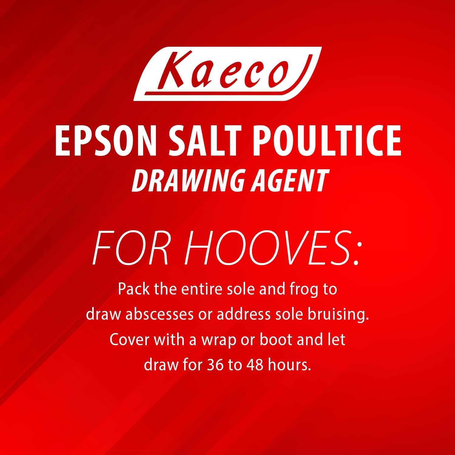 Kaeco Epsom Salt Poultice abscess drawing demonstrates target-use for foot abscess care