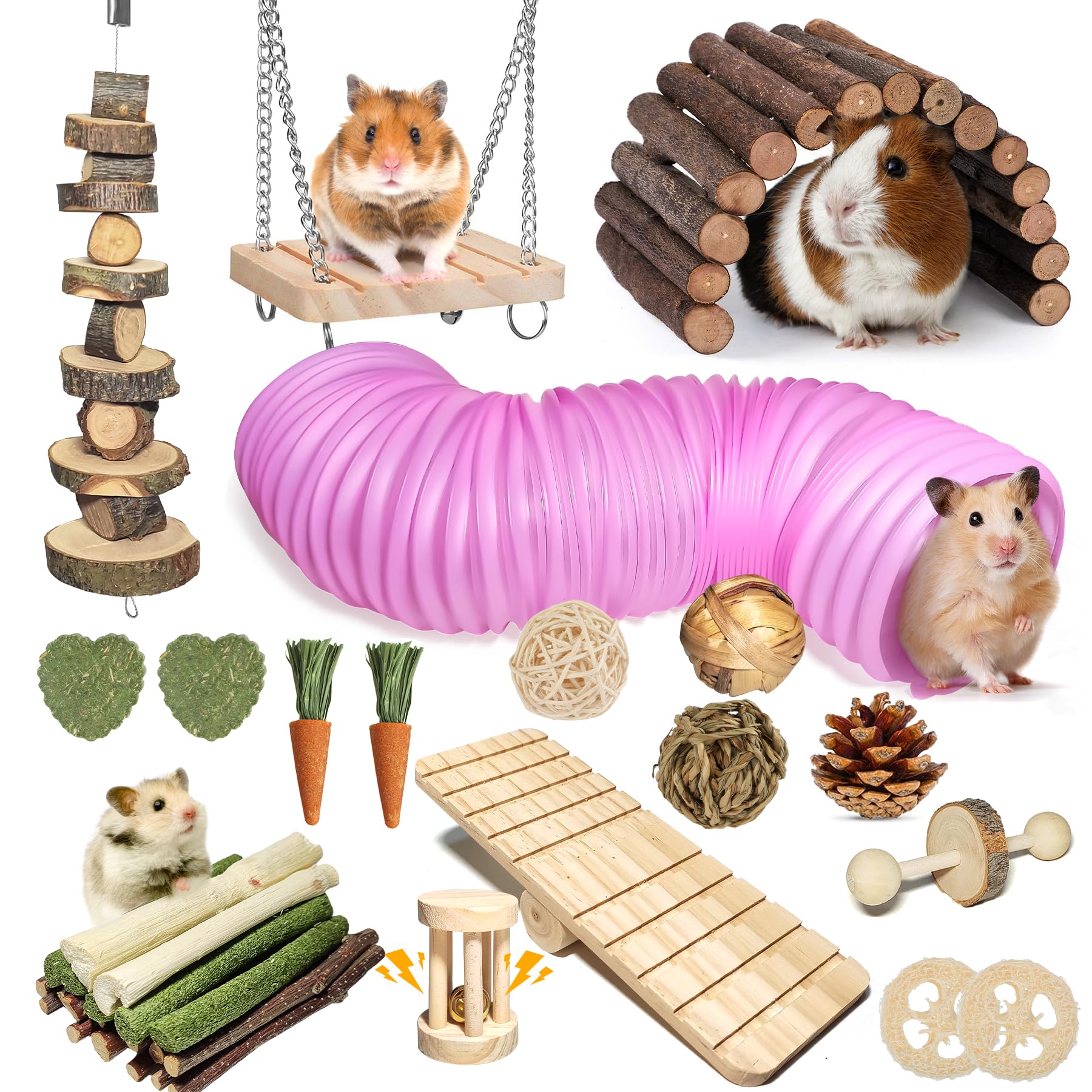 Kagoty stretchable hamster tunnel expands play space for tunneling fun