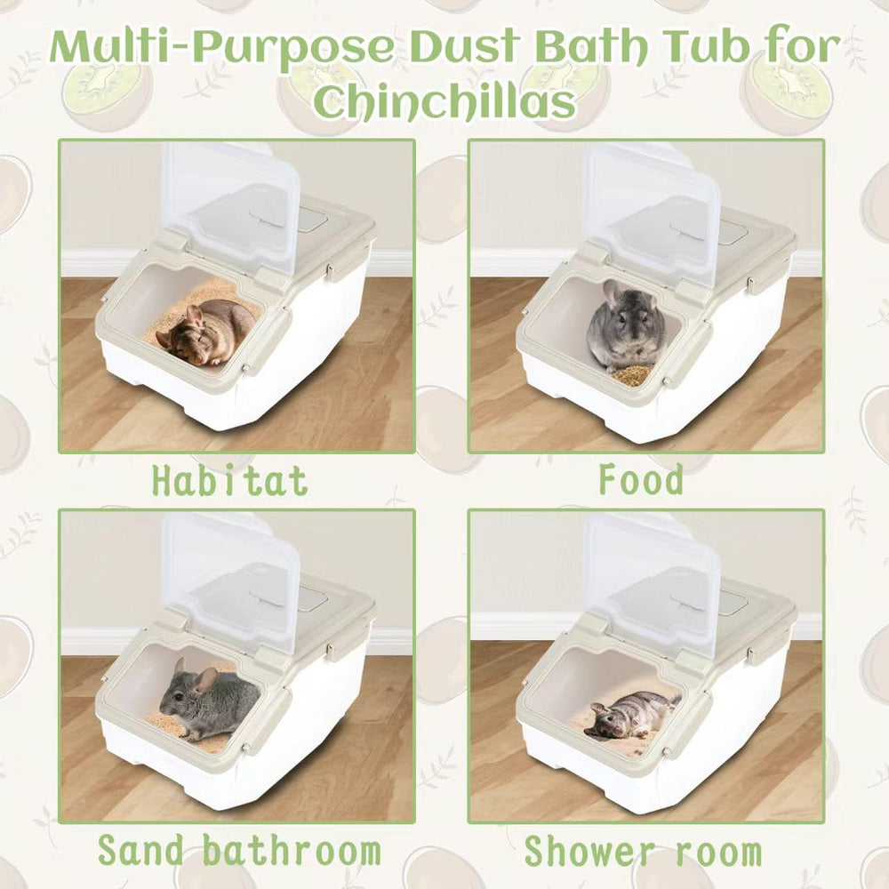 KAINUM chinchilla sand bath container lightweight durable plastic for portable care routines.