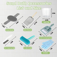 KAINUM chinchilla sand bath container open design edges allows easy entry and safe play.
