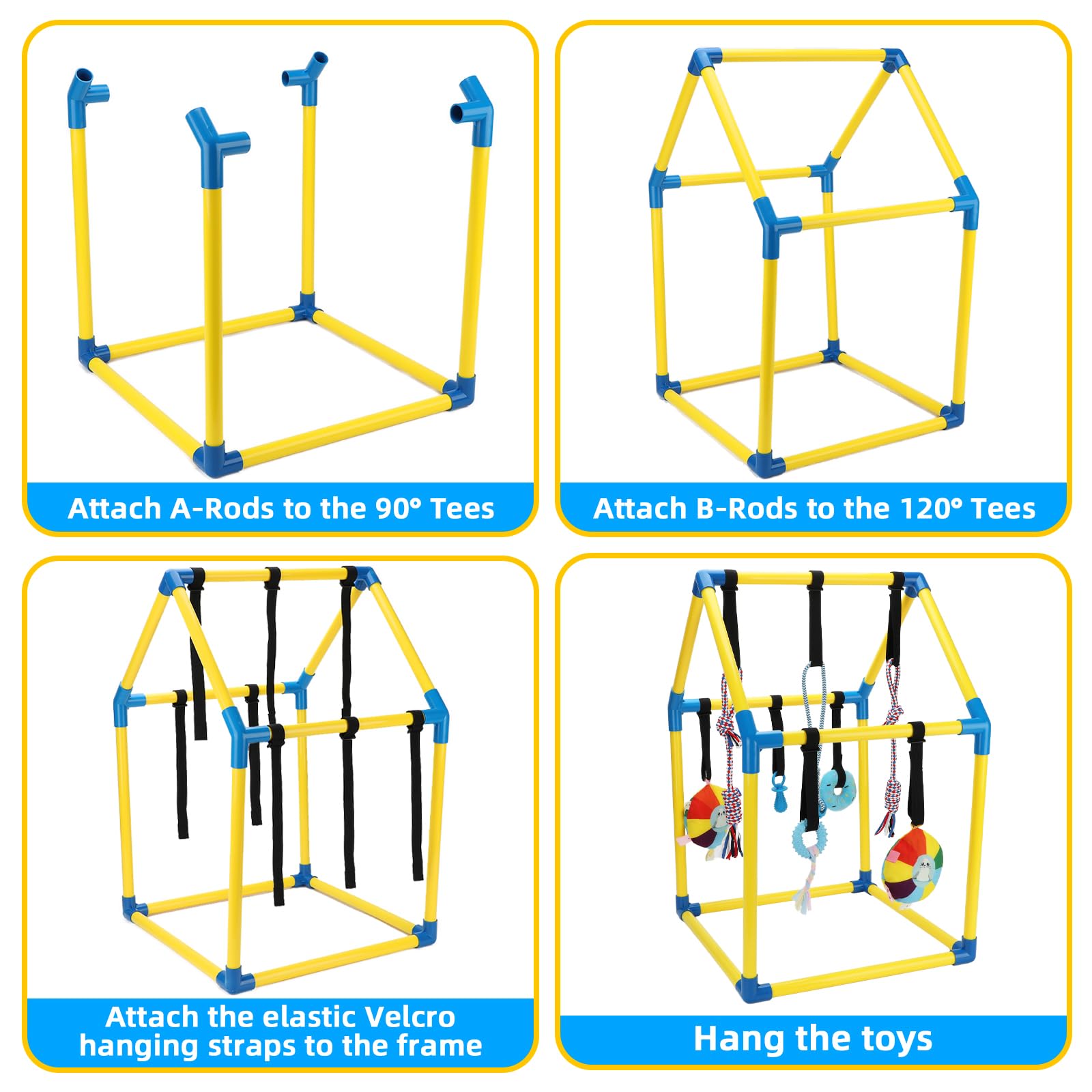 KAINUM Puppy Play Gym cats compatibility—multi-pet friendly indoor enrichment.