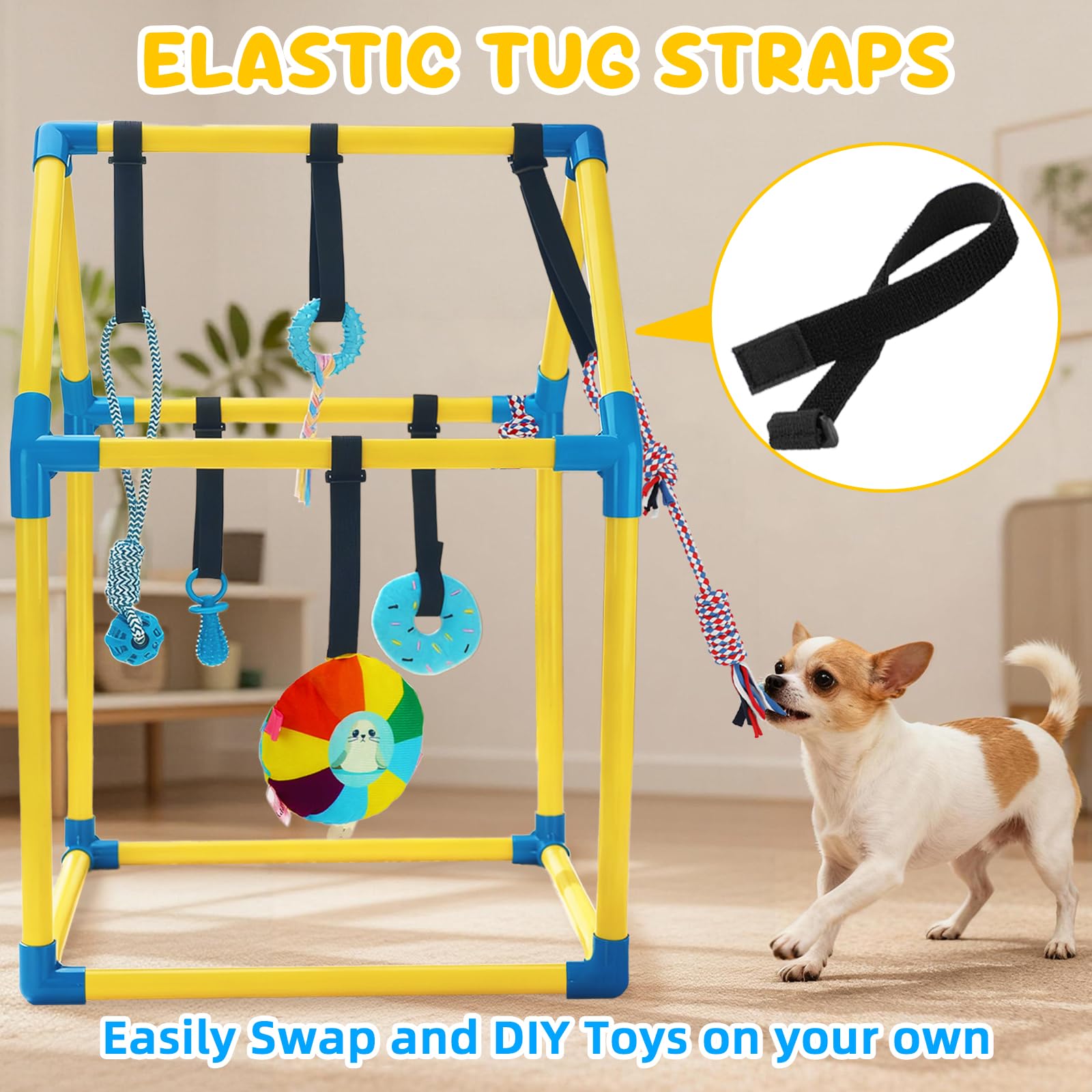 KAINUM Puppy Play Gym indoor-use image—fits living rooms and apartments.