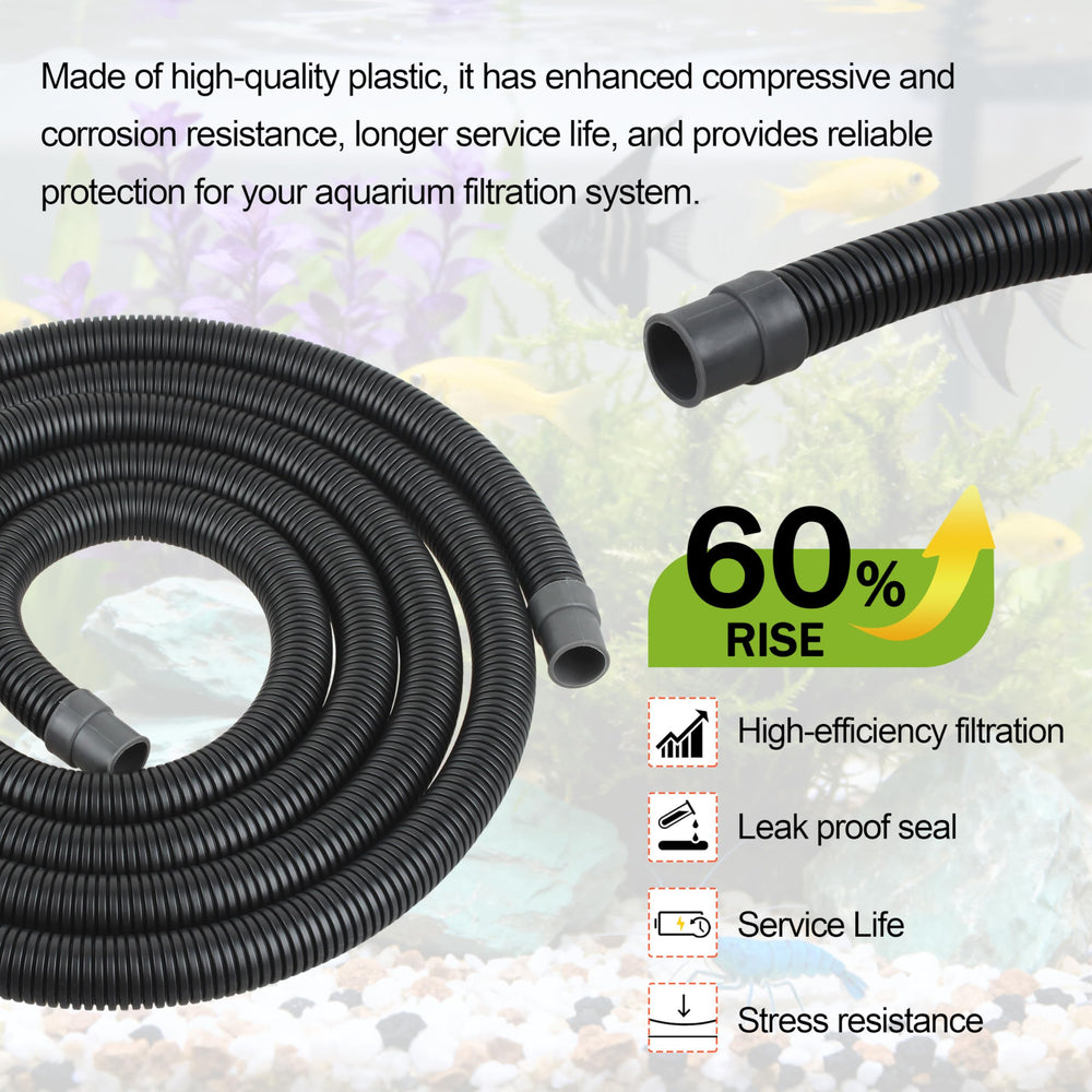 KAKAPEOPLE A20236 durable black plastic hose stands up to long-term use.