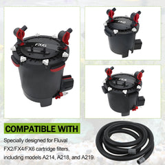 KAKAPEOPLE A20236 ribbed hosing for Fluval FX6 promotes durable, kink-resistant filtration in busy tanks.