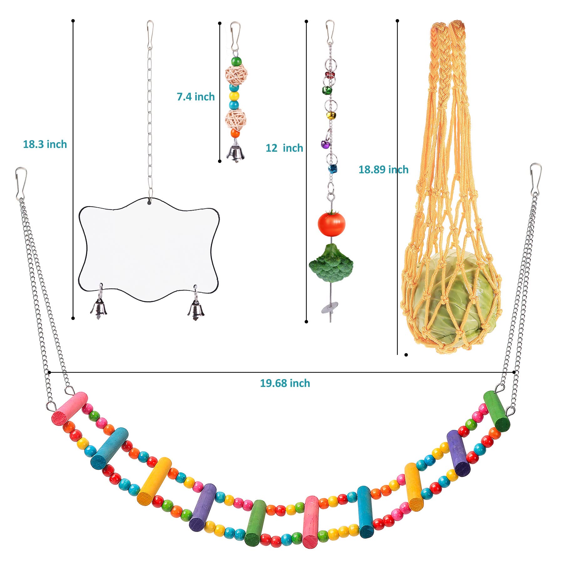 KAKUNM chicken swing toy encouraging movement and perching
