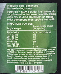 KALA HEALTH PeakTails MSM powder with natural chicken flavor eases mealtime acceptance.