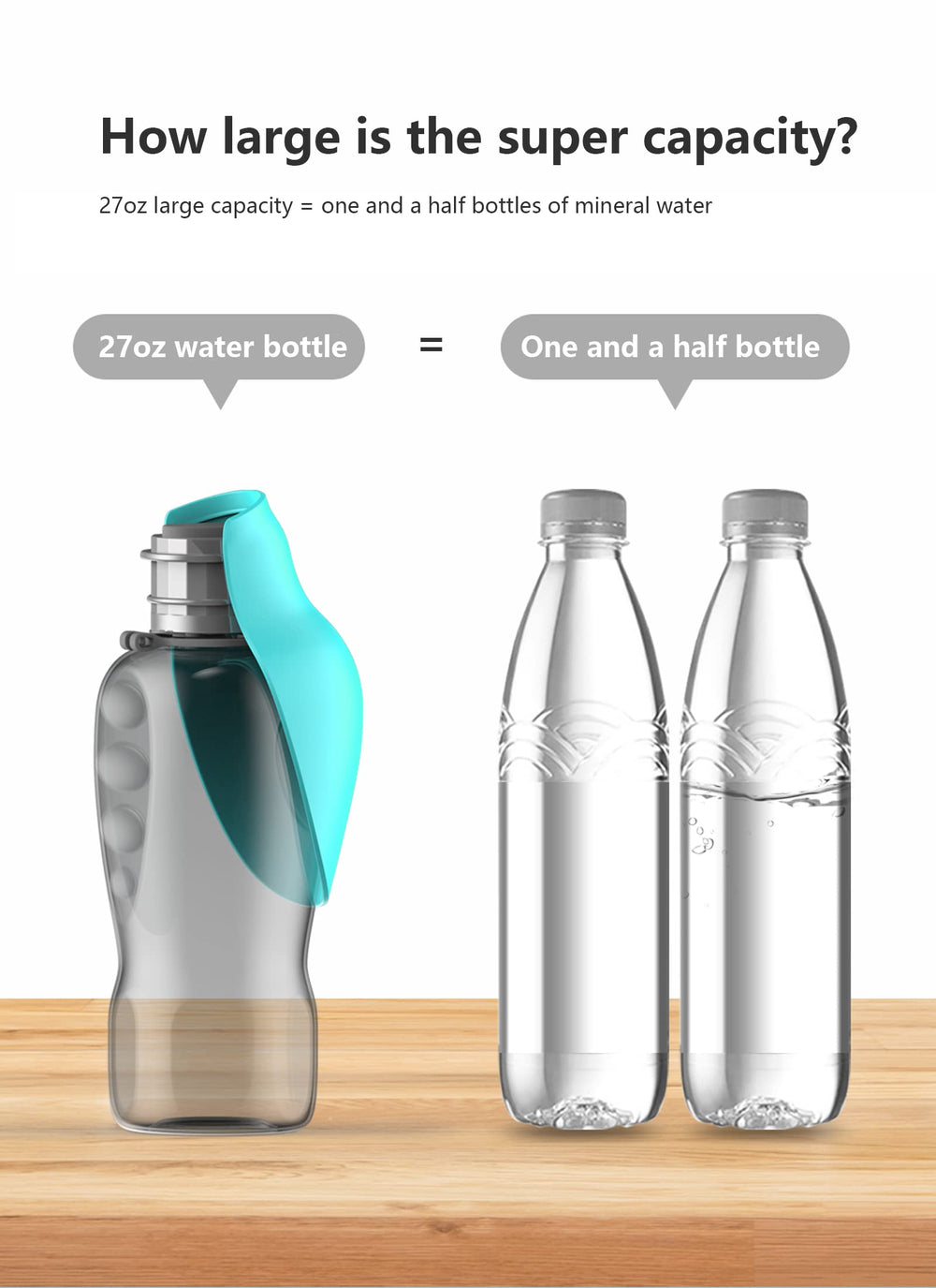 Kalimdor dog water bottle pink trough enables quick, mess-free drinking on hikes.