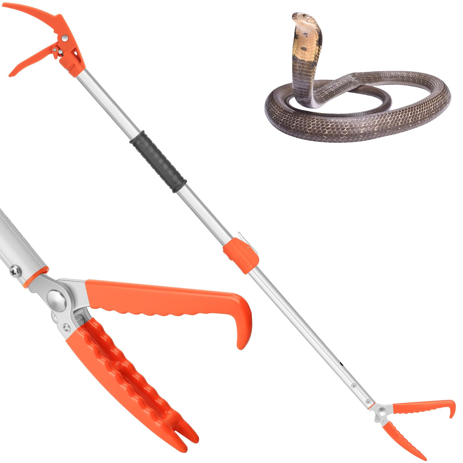 Kalkal 60-inch snake grabber extended reach for safe handling