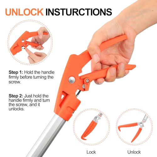 Kalkal snake grabber locking mechanism secures capture