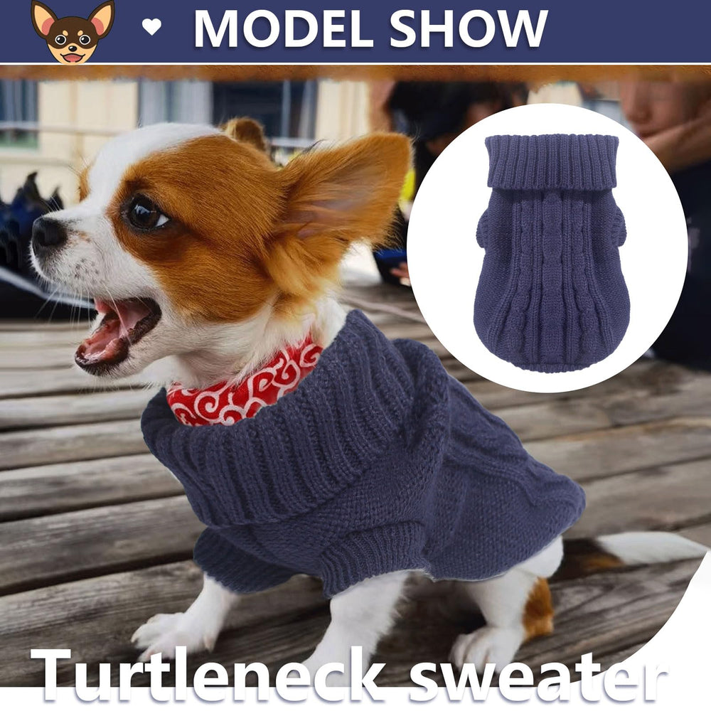 Kallfir's cutie 2-pack dog sweaters collection shows versatile color options for small breeds.