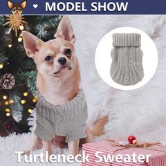 Kallfir's cutie Chihuahua-Yorkie warm sweater keeps small pets comfortable during cold days.