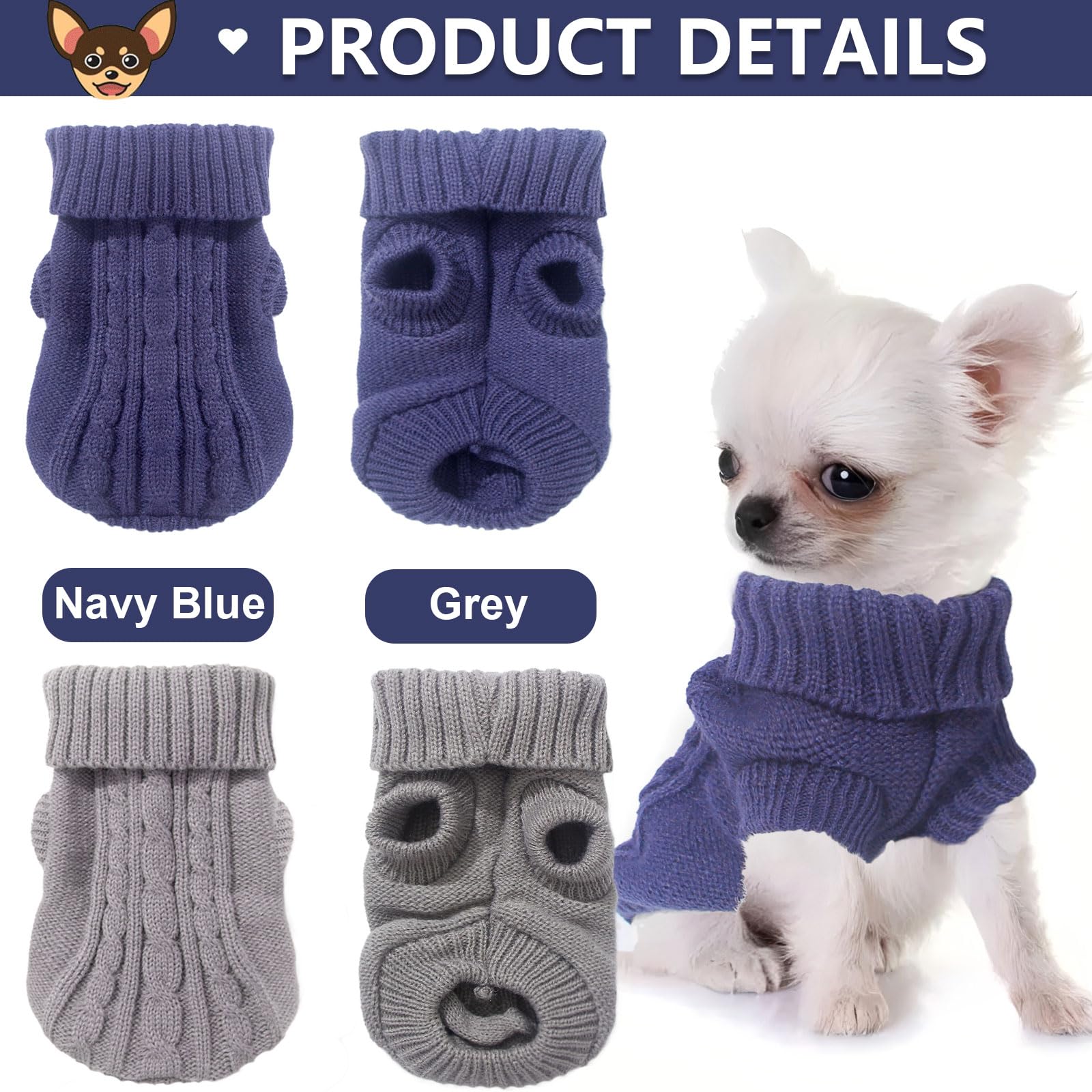 Kallfir's cutie turtleneck pullover knitwear offers easy-on, snug fit for winter outings.