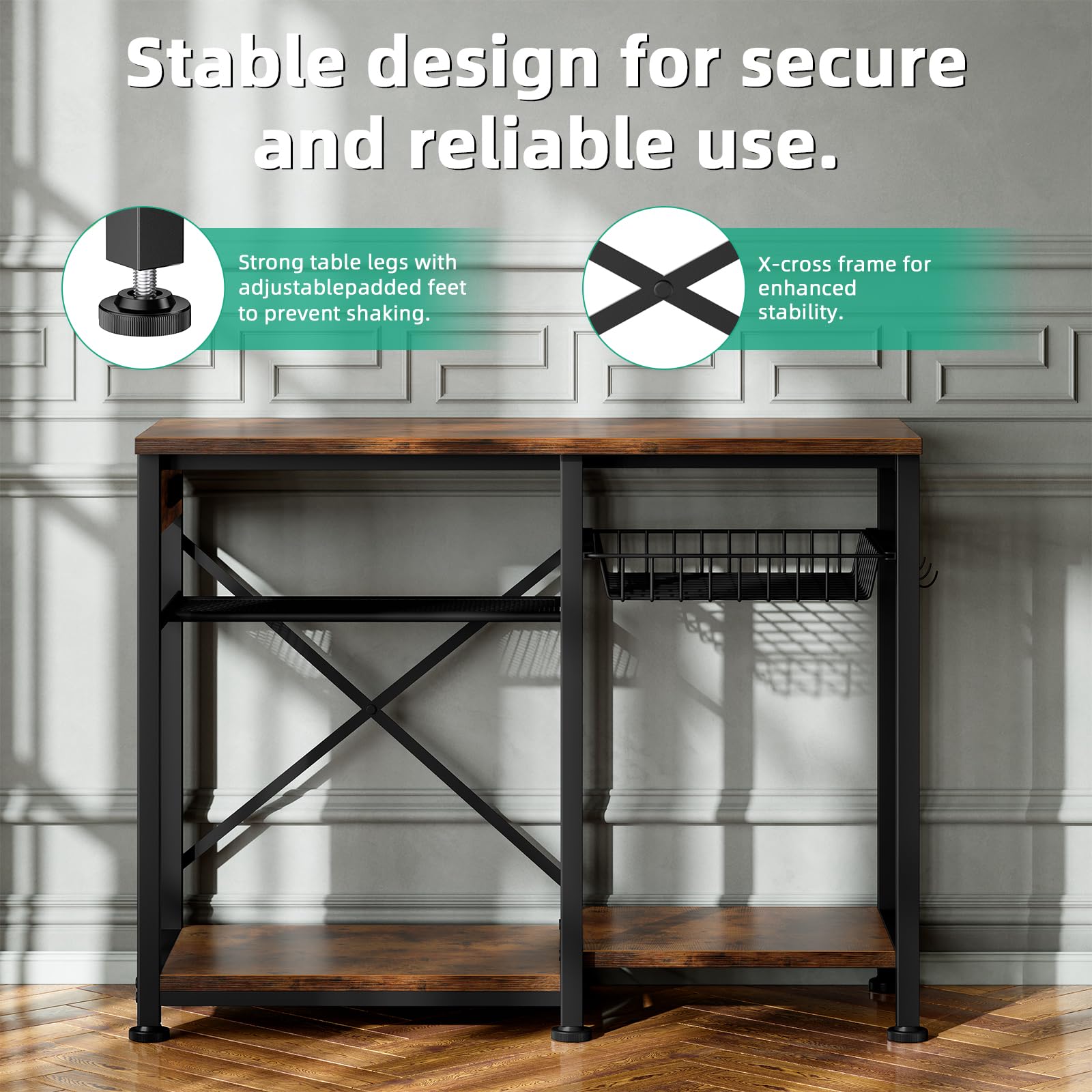 Kalrin durable steel-frame close-up highlights 400 lb top-capacity for heavy setups