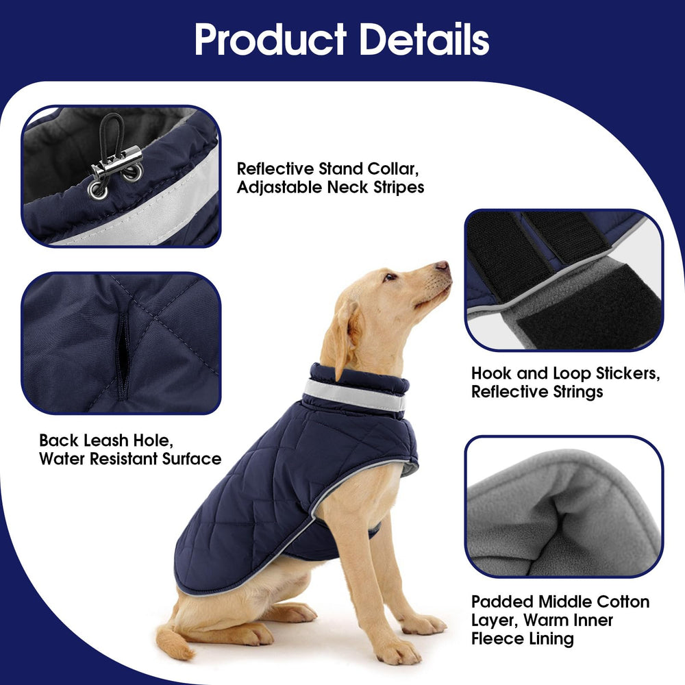 Kama Bridal dog winter coat easy-wear design reduces dressing fuss during walks.