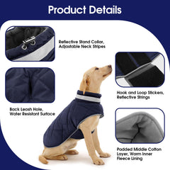 Kama Bridal dog winter coat easy-wear design reduces dressing fuss during walks.