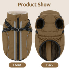 KAMA BRIDAL dog winter coat waterproof fabric ready for rainy walks.