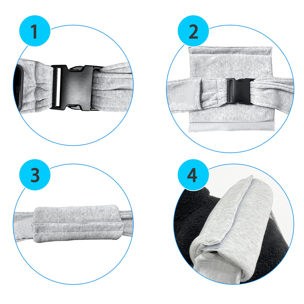 Kanemc dog sling adjustable-strap ensures a comfortable fit for any height.