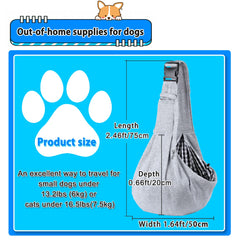 Kanemc dog sling detachable hard-bottom provides sturdy pet support on trips.