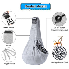 Kanemc dog sling lightweight-breathable fabric keeps pets cool during daily adventures.