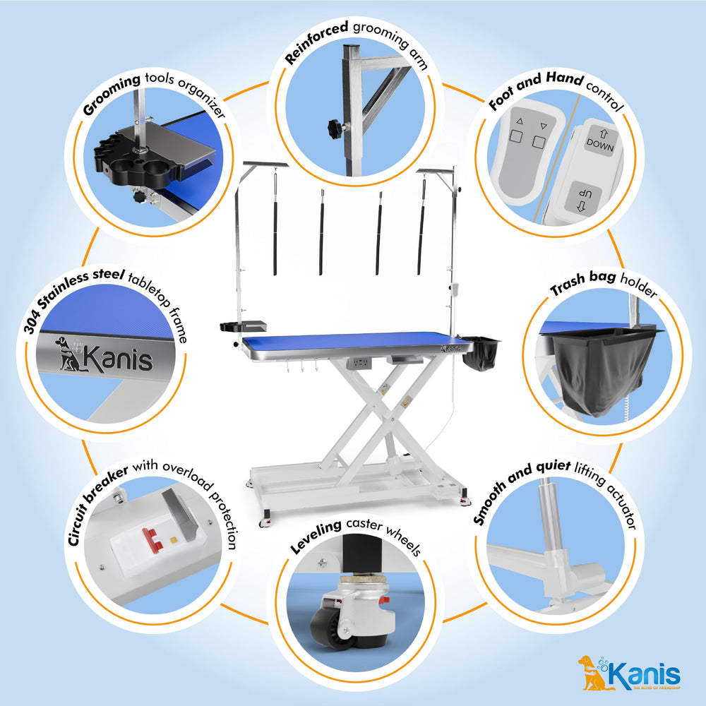 KANIS caster wheels detail reveals retractable steps for smooth move and lock stability
