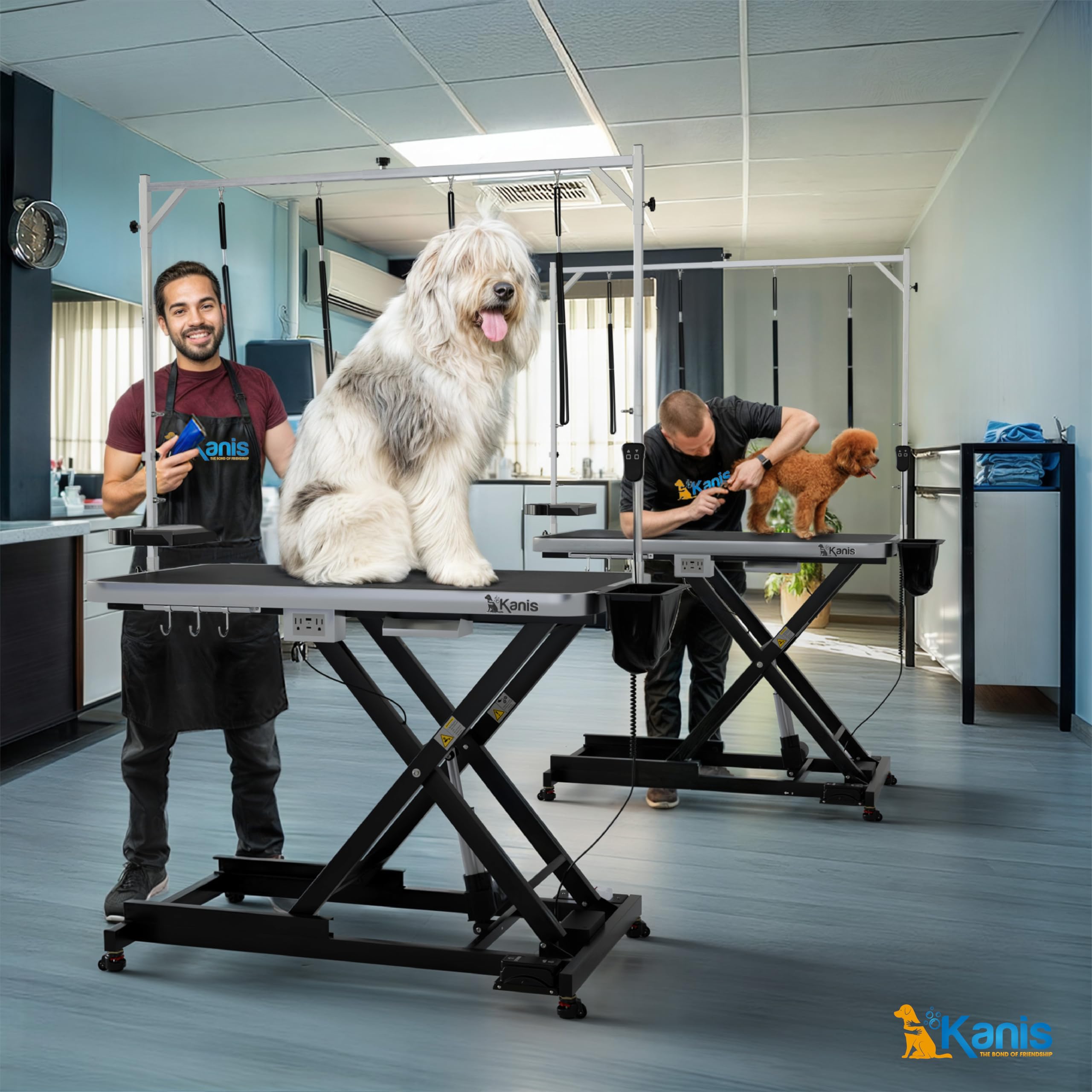 KANIS dog grooming station plug-and-play setup simplifies startup for pros and hobbyists.