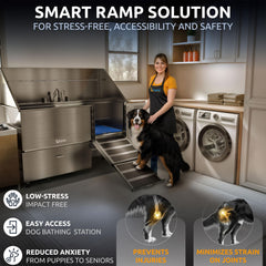 KANIS folding ramp-entry design shown for space-saving access to pets.
