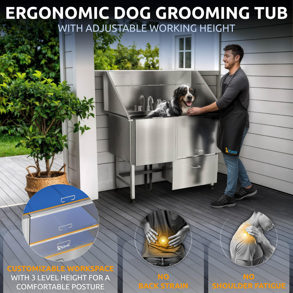 KANIS storage drawer opened with grooming tools ready for quick access.
