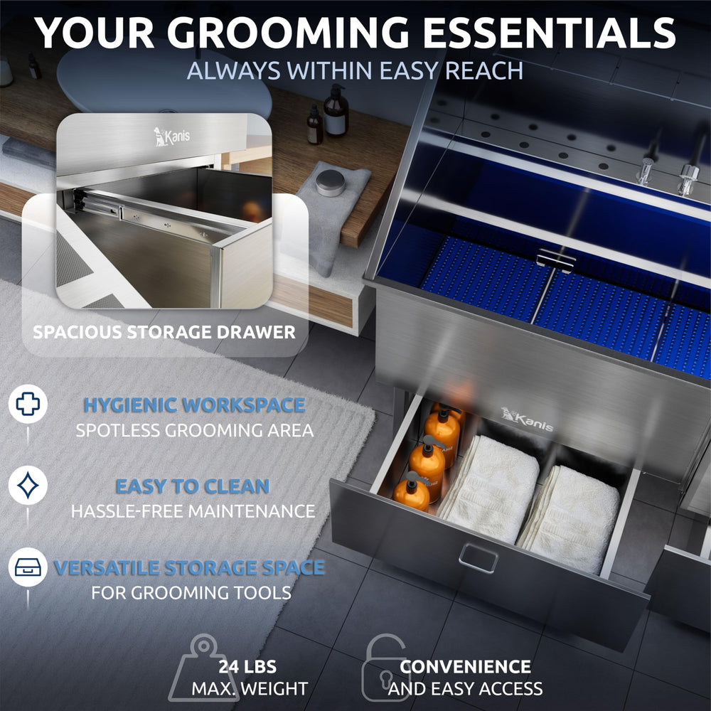 KANIS shampoo dispenser included for quick, consistent washing workflows.