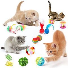 kaqinu 37pc kitten toys cat spring tube adds bounce and interaction