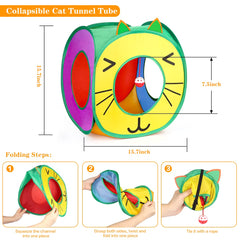 kaqinu 37pc kitten toys feather teaser wand sparks hunting instincts and bonding