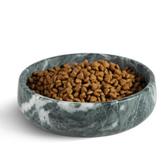 Karibiber Green Marble Dog Bowl 6lbs with non-slip base for stable feeding.