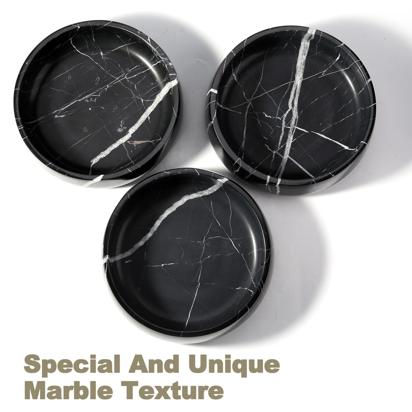 Karibiber marble dog bowl closeup — premium surface and vein detail for durability.