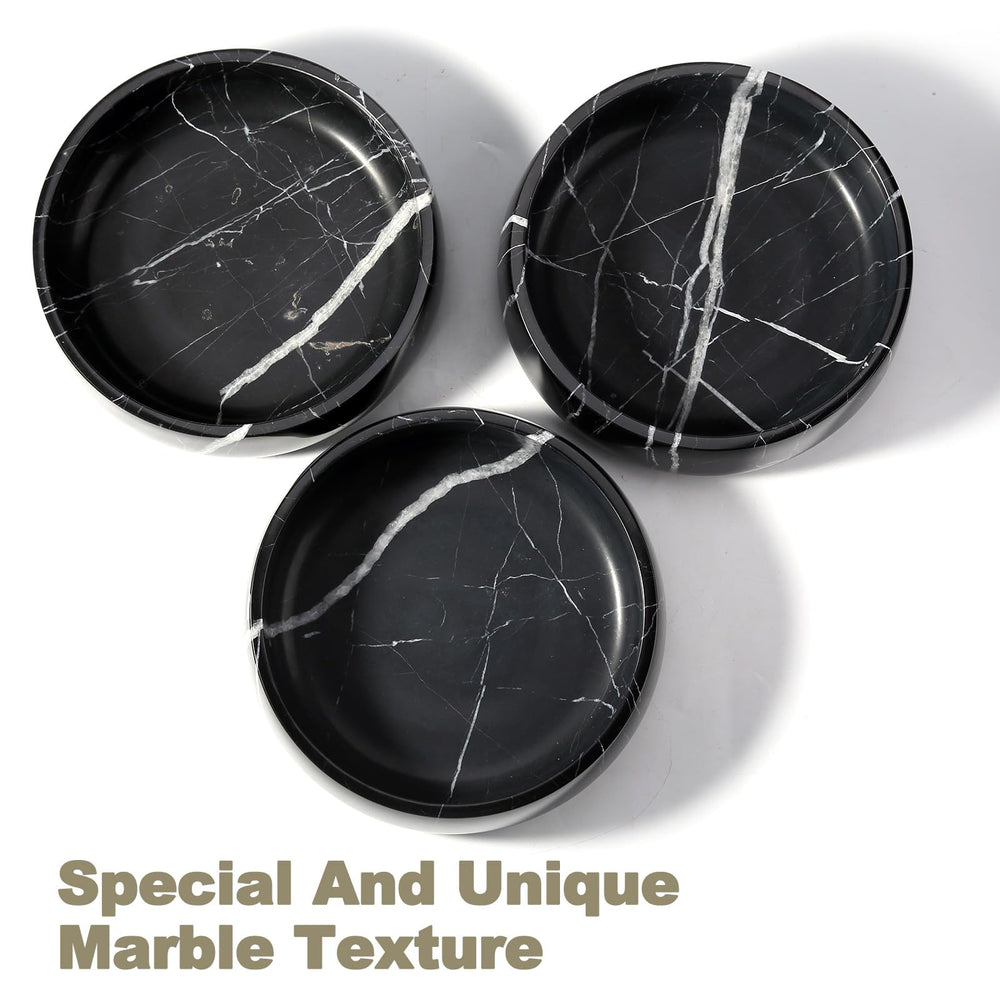 Karibiber marble dog bowl closeup — premium surface and vein detail for durability.