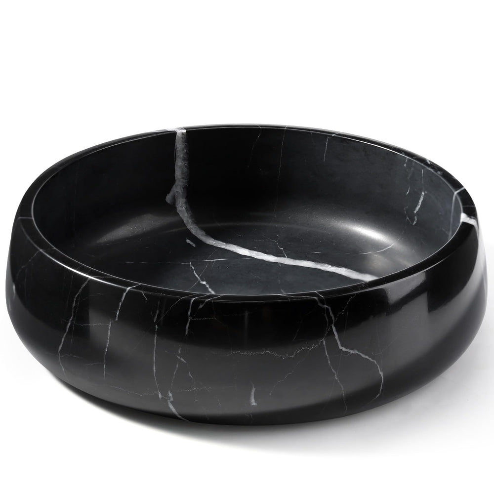 Karibiber Spain Black marble dog bowl dining scene — complements modern interiors.