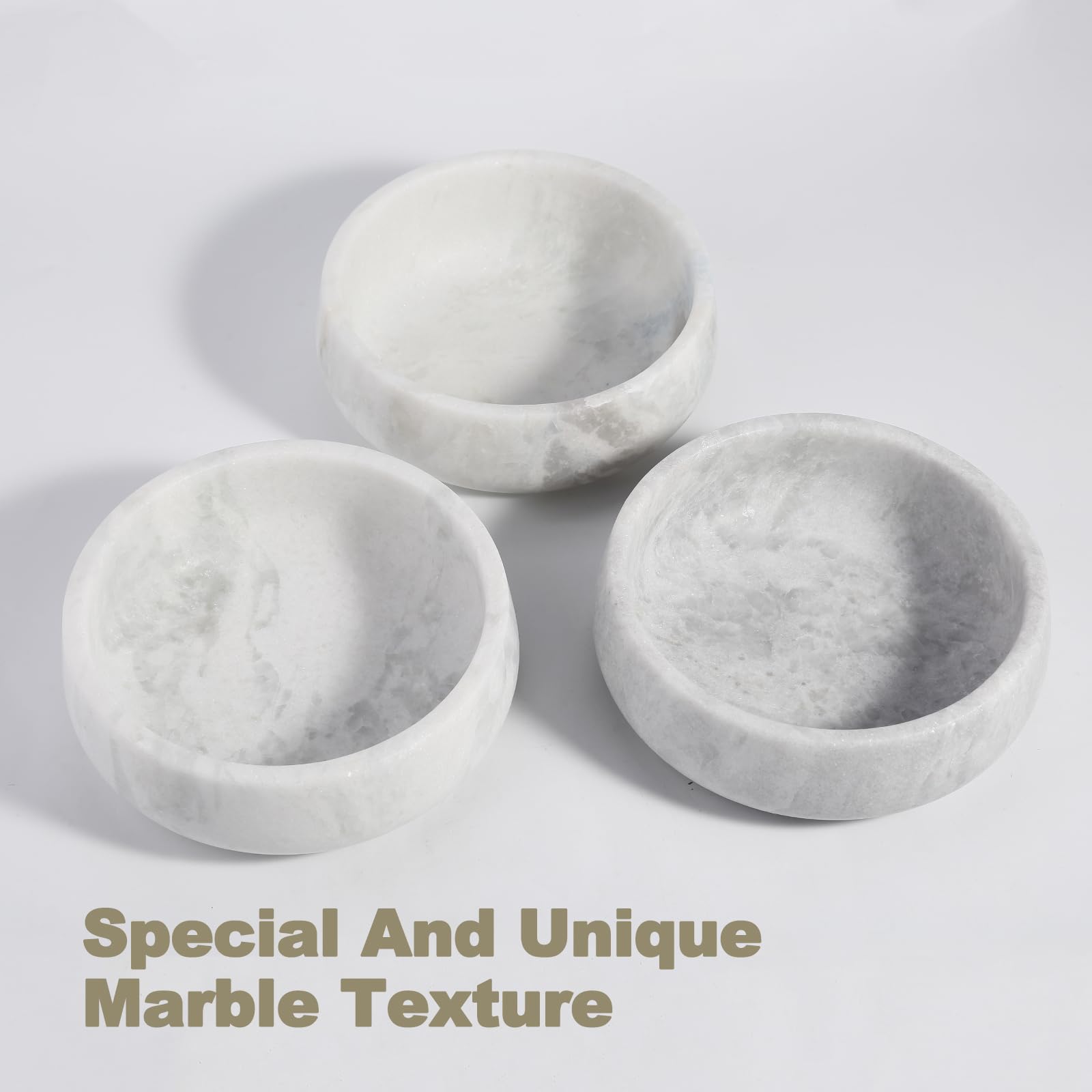 Karibiber white marble dog bowl side view showing dual bowl design for cats and dogs