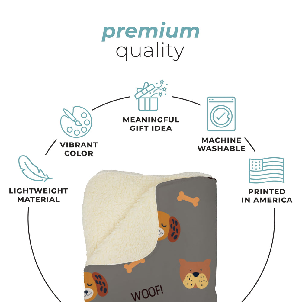 Karisma Decor Grey Woof Sherpa Blanket care-ready, machine washable design