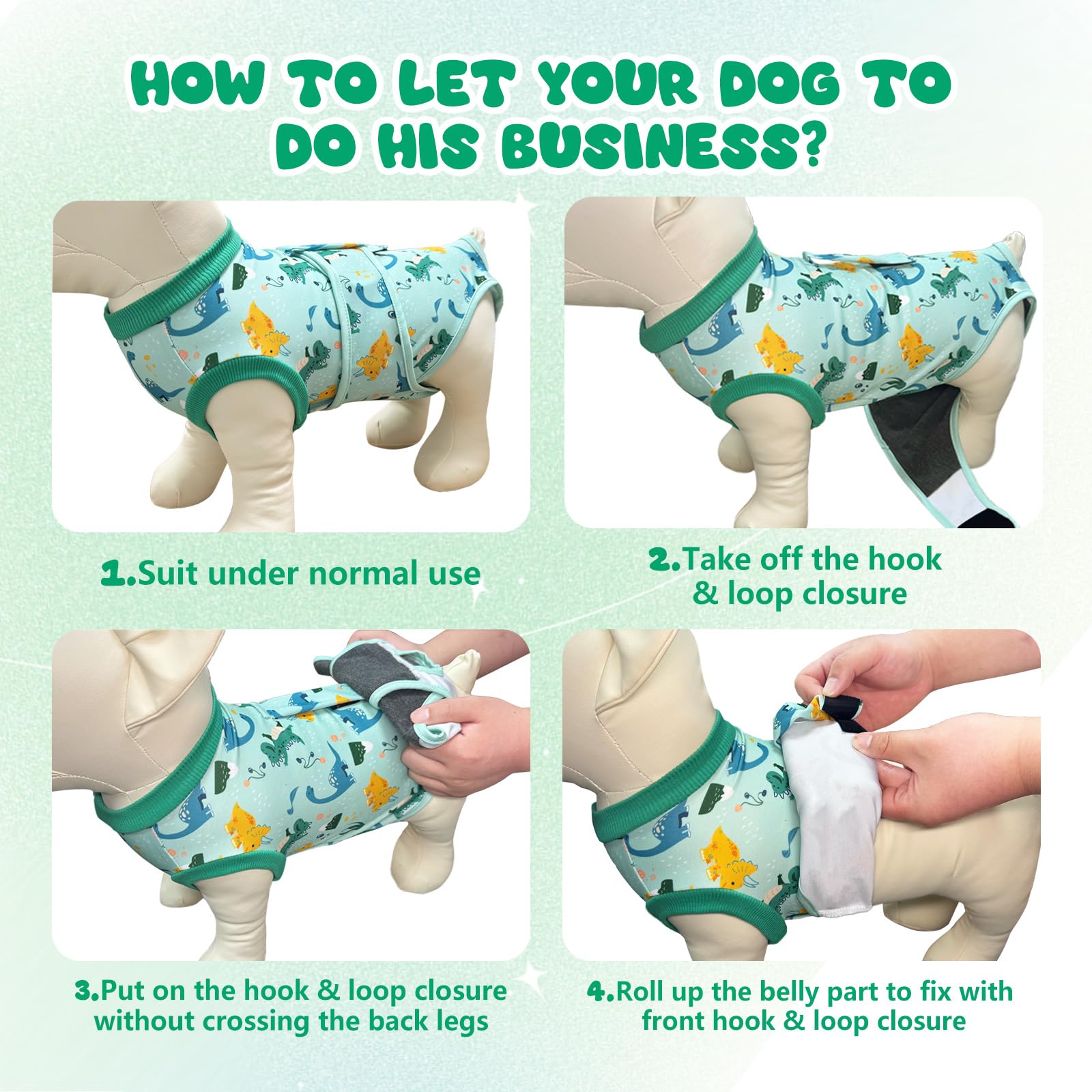 KAROKU magic-tape closure demonstrated, easy on and off.