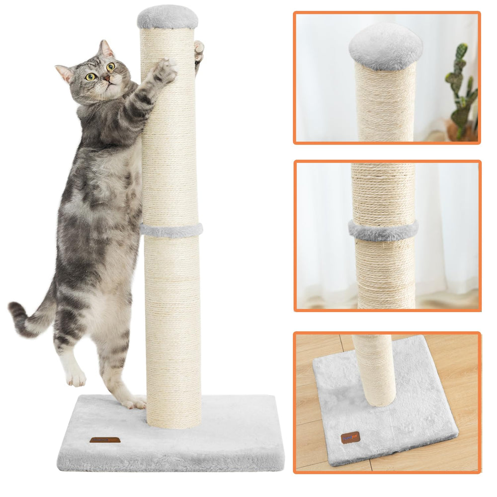 Karolpar 34inch diameter scratching post gives ample space for large cats to stretch.