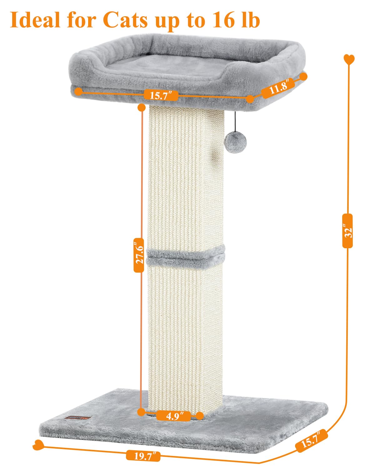 Karolpar durable sisal surface helps protect furniture from damage.