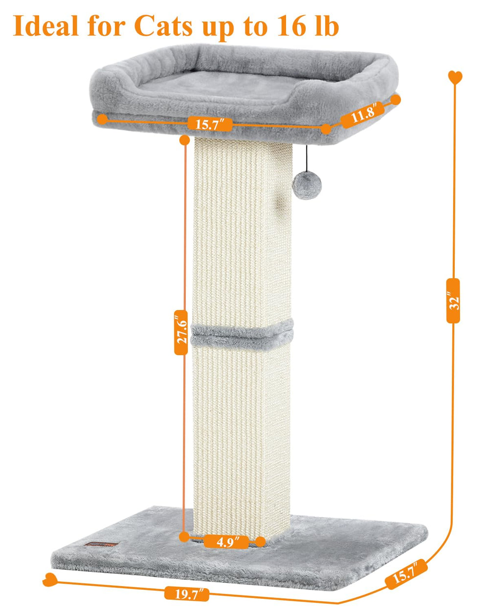 Karolpar durable sisal surface helps protect furniture from damage.