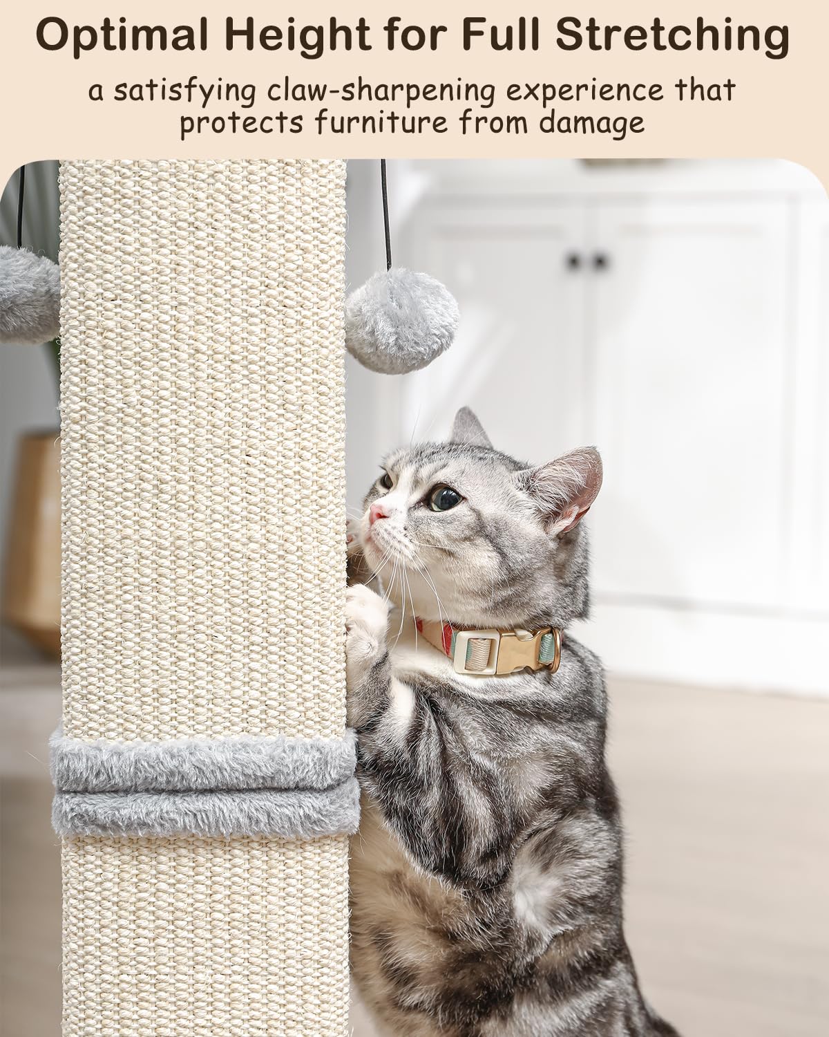 Karolpar reinforced middle and screws keep the post stable during vigorous scratching.