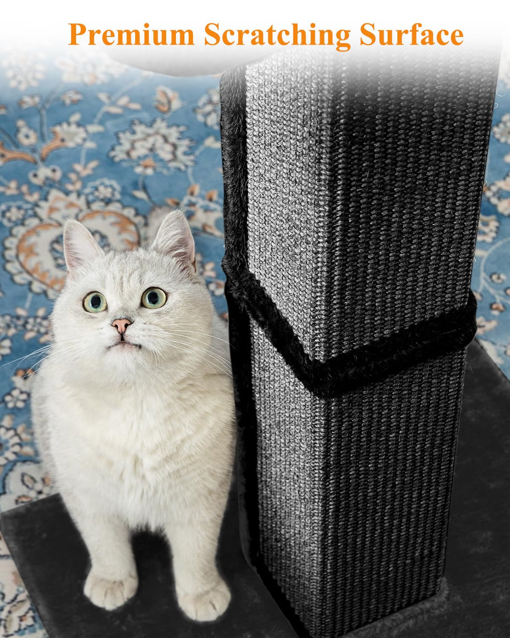 Karolpar scratching post removable cover makes cleaning quick and easy for busy households.